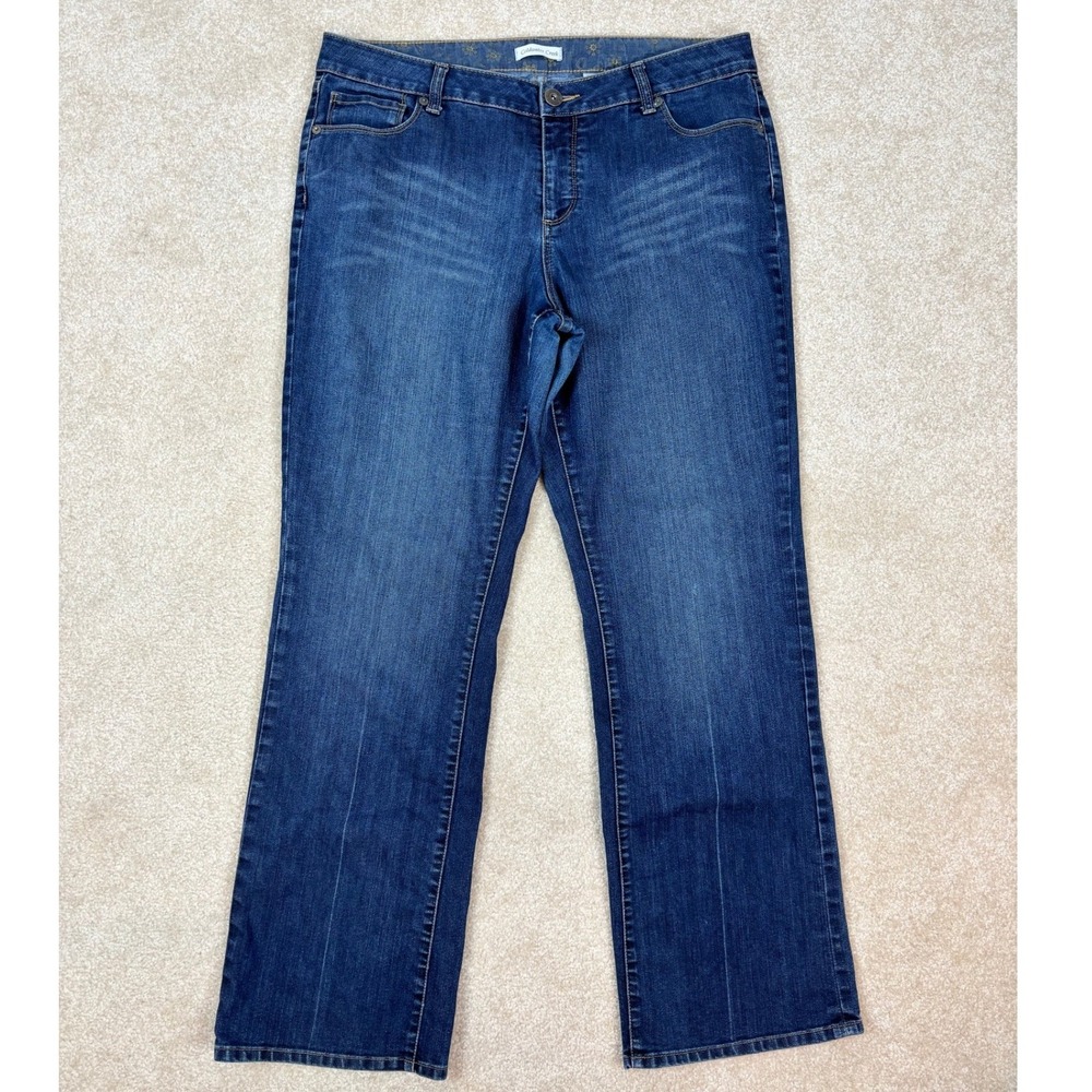 Coldwater Creek Womens Size 16 Blue Straight Leg Stretch Denim Jeans Medium Wash